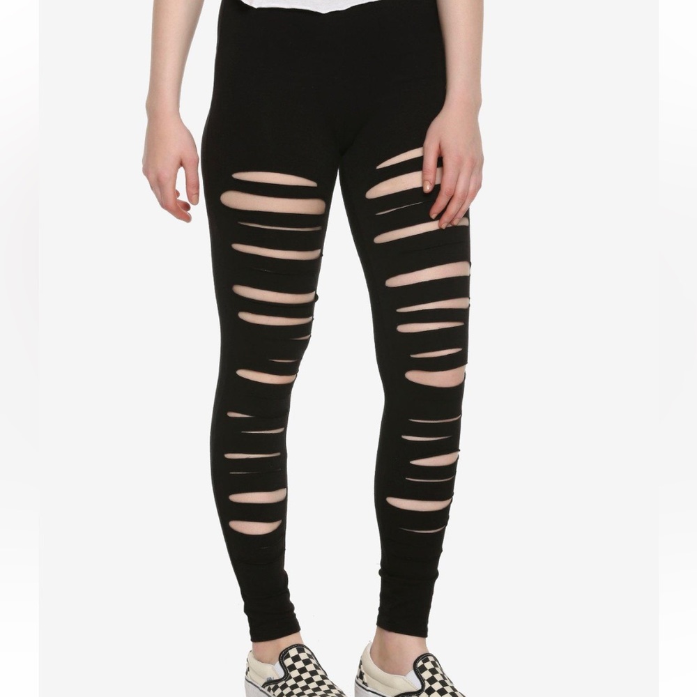 Slashed Leggings x2